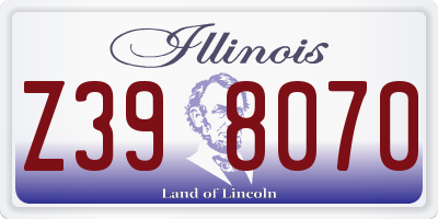 IL license plate Z398070
