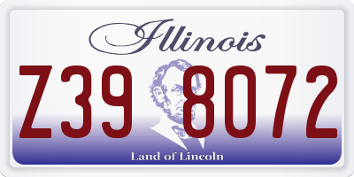 IL license plate Z398072