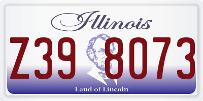 IL license plate Z398073