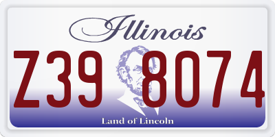 IL license plate Z398074