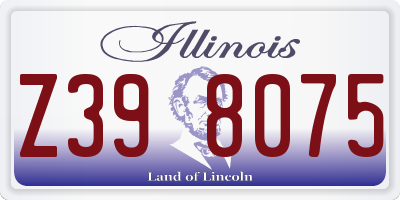 IL license plate Z398075