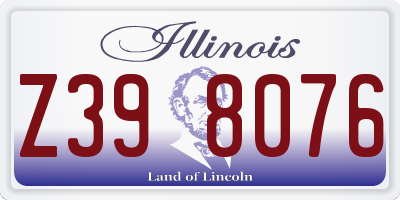 IL license plate Z398076