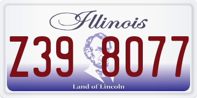 IL license plate Z398077