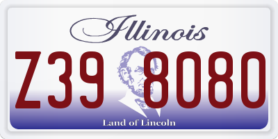 IL license plate Z398080