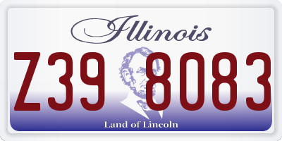 IL license plate Z398083