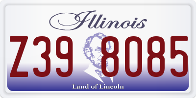 IL license plate Z398085