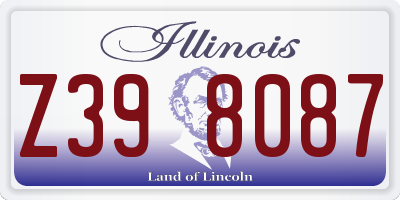 IL license plate Z398087