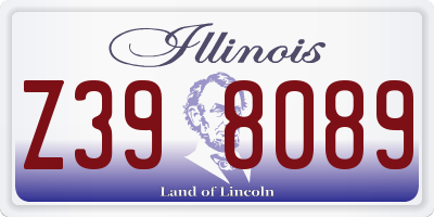 IL license plate Z398089