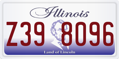 IL license plate Z398096