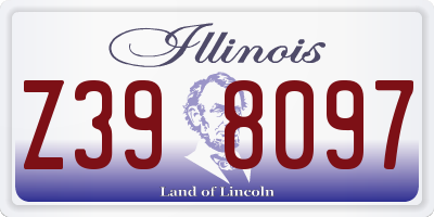 IL license plate Z398097
