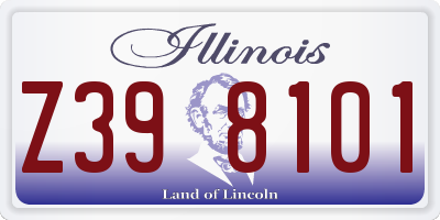 IL license plate Z398101