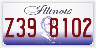 IL license plate Z398102