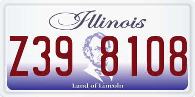IL license plate Z398108