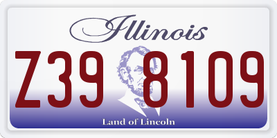 IL license plate Z398109