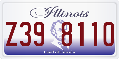 IL license plate Z398110