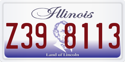 IL license plate Z398113
