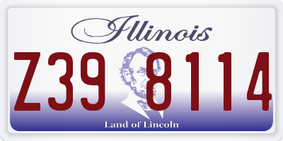 IL license plate Z398114