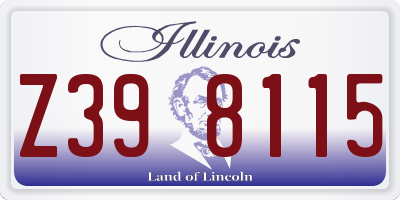IL license plate Z398115