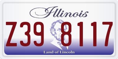 IL license plate Z398117