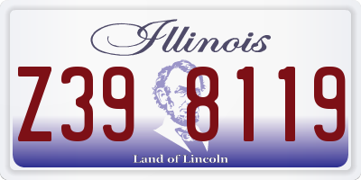 IL license plate Z398119