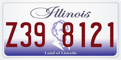 IL license plate Z398121