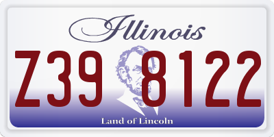 IL license plate Z398122