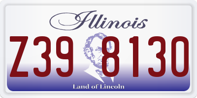 IL license plate Z398130