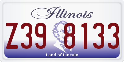 IL license plate Z398133