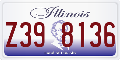 IL license plate Z398136