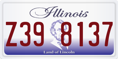 IL license plate Z398137
