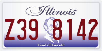 IL license plate Z398142