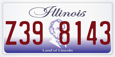 IL license plate Z398143