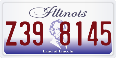 IL license plate Z398145