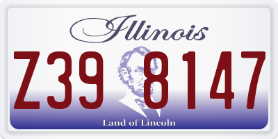 IL license plate Z398147
