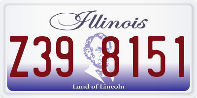 IL license plate Z398151