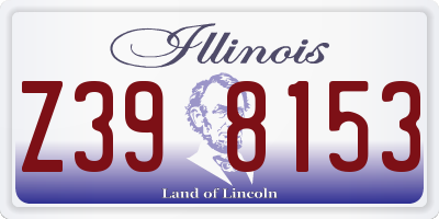 IL license plate Z398153
