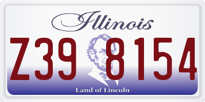 IL license plate Z398154