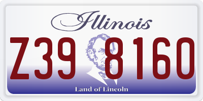 IL license plate Z398160