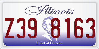 IL license plate Z398163