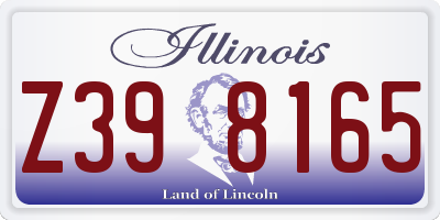 IL license plate Z398165