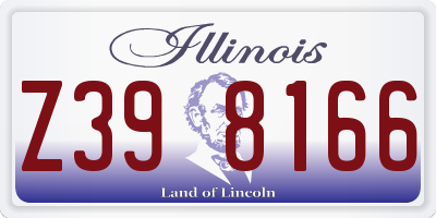 IL license plate Z398166