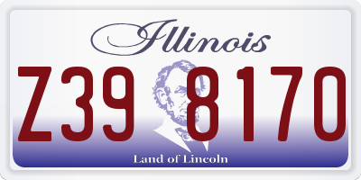 IL license plate Z398170