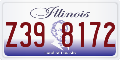 IL license plate Z398172
