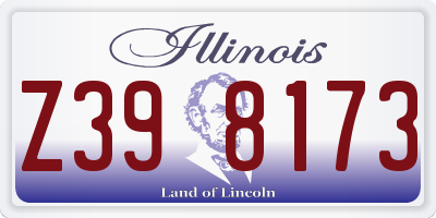 IL license plate Z398173