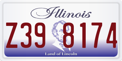 IL license plate Z398174