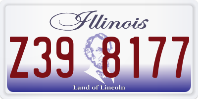 IL license plate Z398177