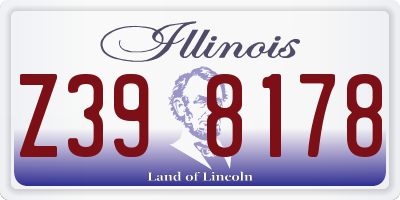 IL license plate Z398178