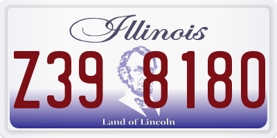 IL license plate Z398180