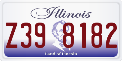 IL license plate Z398182