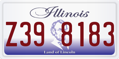 IL license plate Z398183